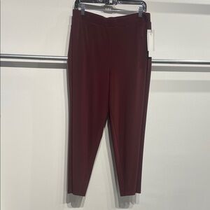 Sympli Elegant Burgundy Women's Pants